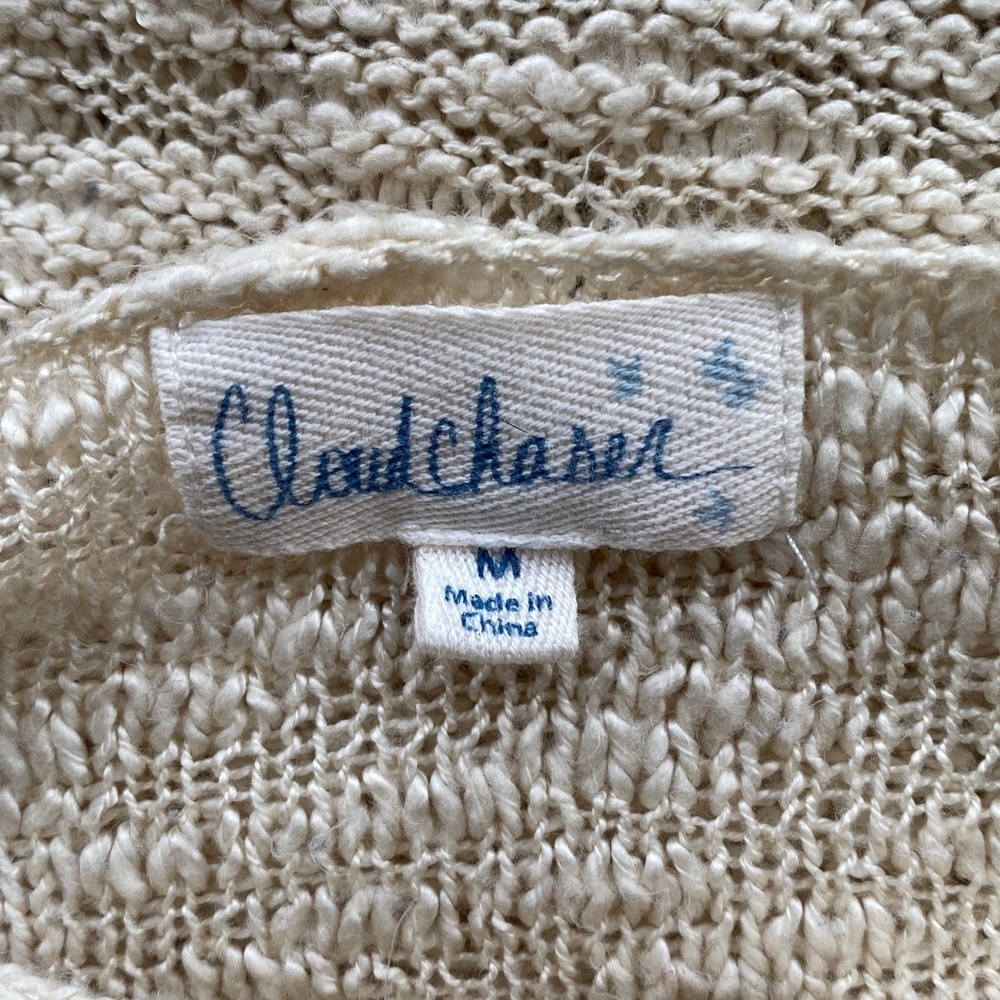 Cloudchaser Juniors Knit Pullover Sweater Beige Size Medium - Picture 3 of 5